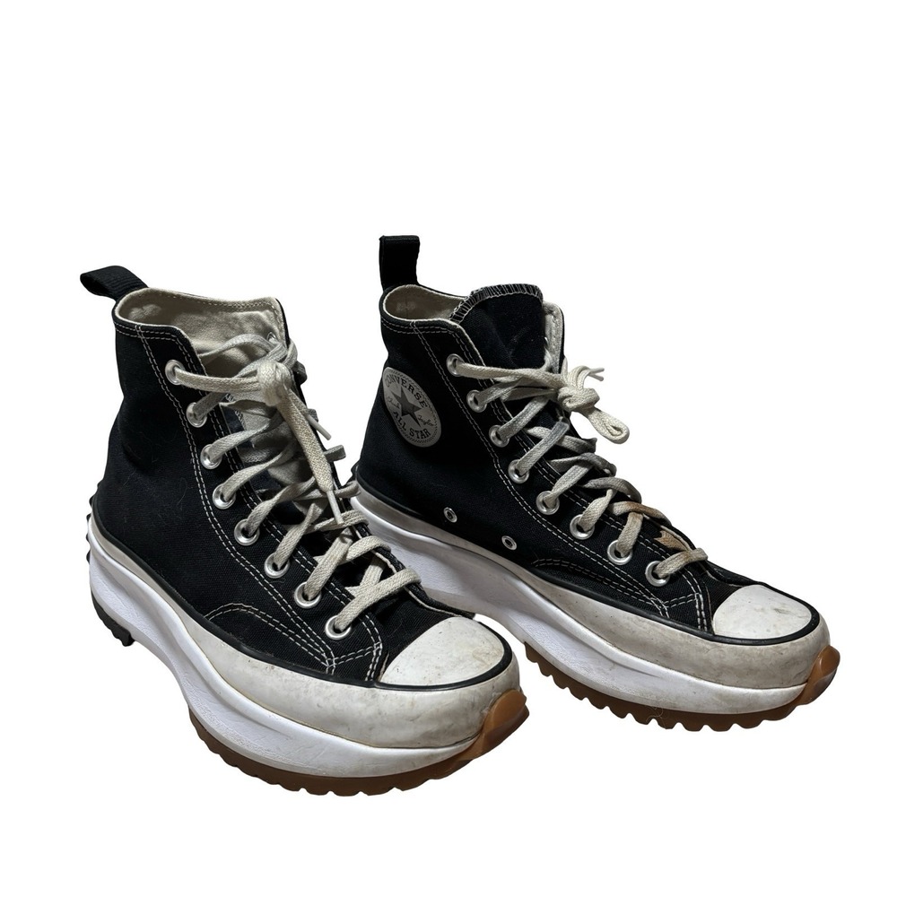 Converse Run Star Hike Black High Top Platform Canvas Sneakers M6.5 W8